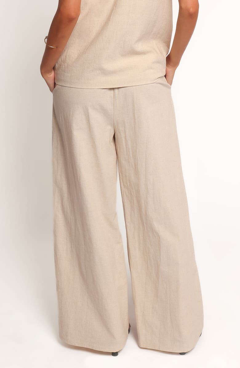 Petal & Pup Trula Linen & Cotton Drawstring Wide Leg Pants, Alternate, color, Oatmeal