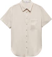MANGO Short Sleeve Button-Up Shirt