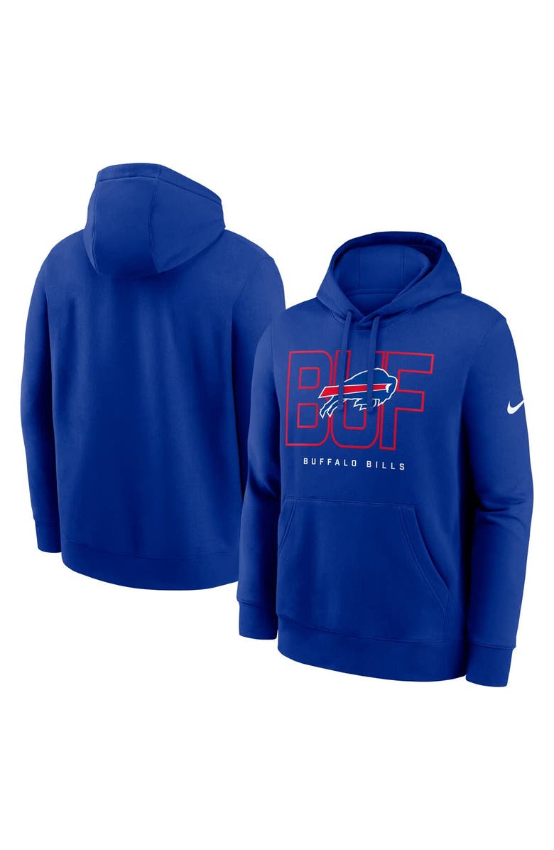 Nike Men's Nike Royal Buffalo Bills Busted Play Club Fleece Pullover Hoodie, Main, color, 