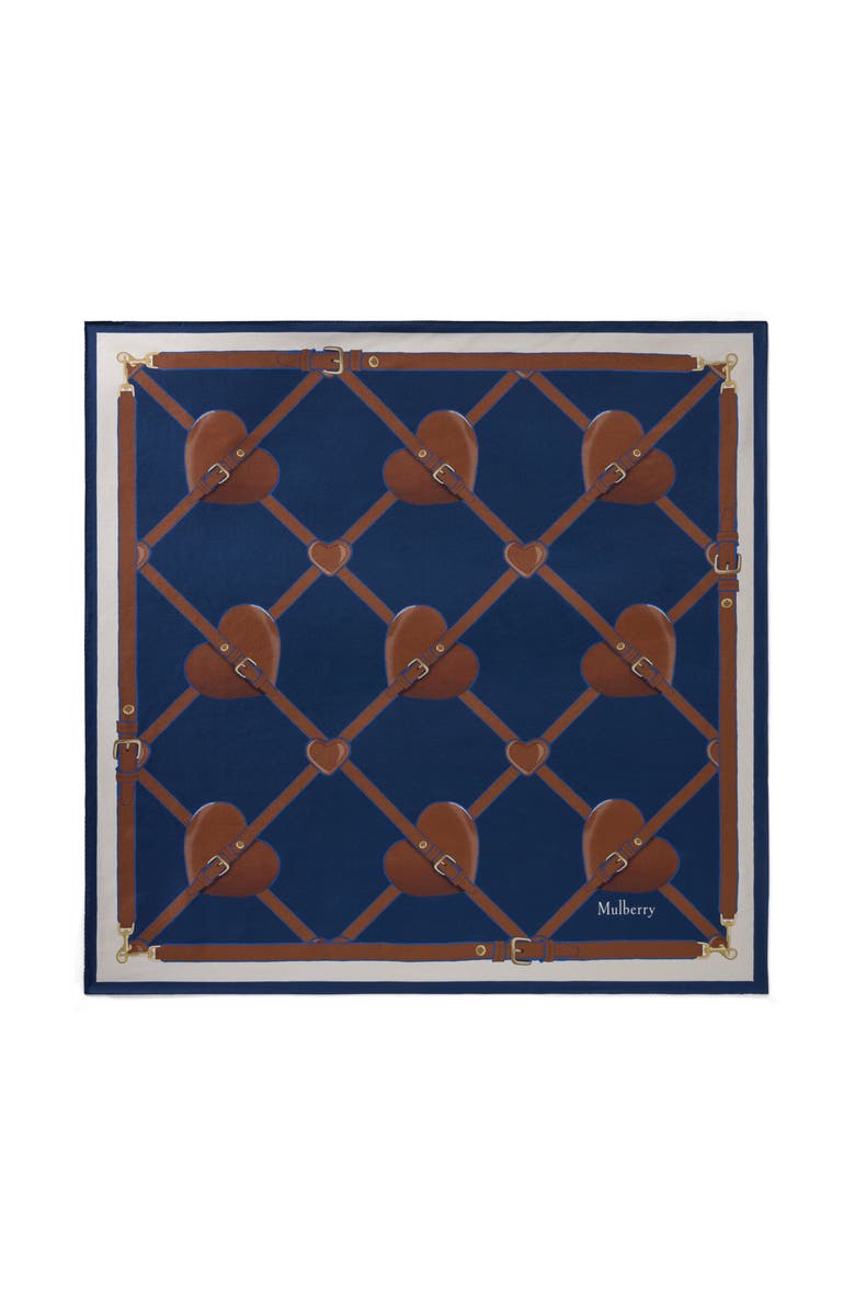 Mulberry Heart Pocket Square, Main, color, Pigment Blue