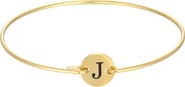 Adornia Tarnish Resistant 18K Gold Plated Initial Bangle Bracelet