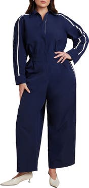 ELOQUII Track Detail Jumpsuit