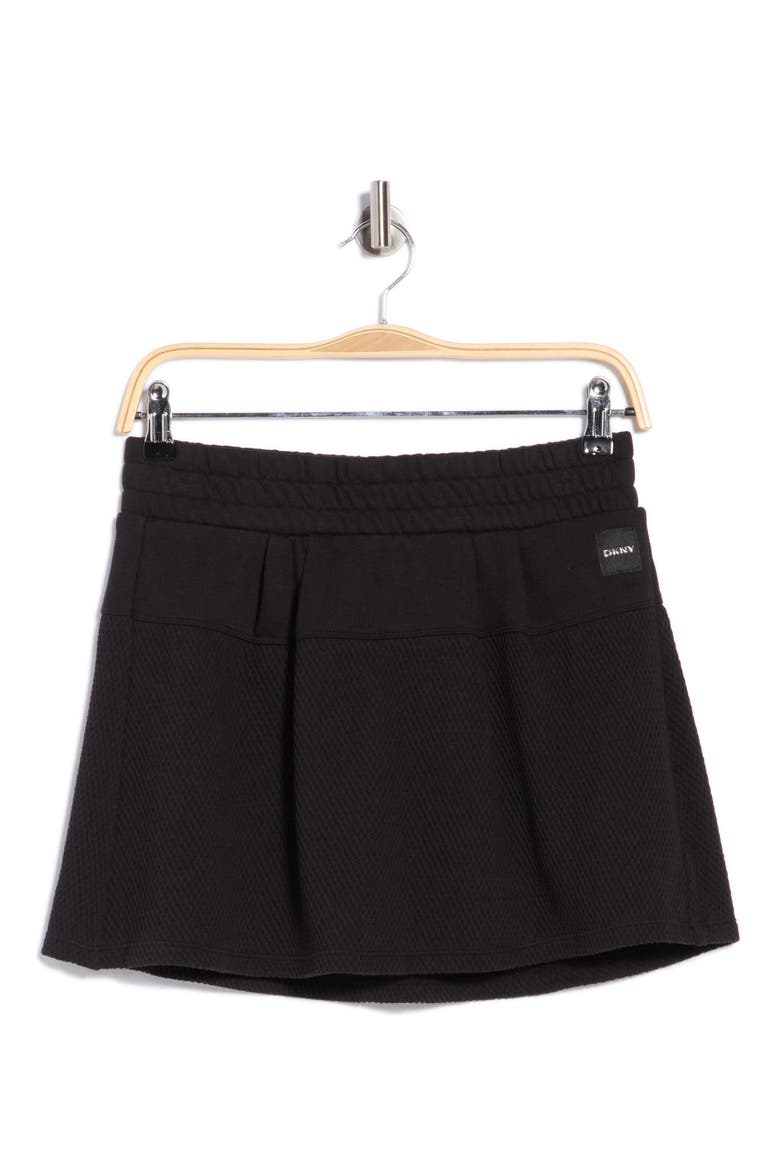 Jacquard Mixed Pleated Skort, Alternate, color, BLACK