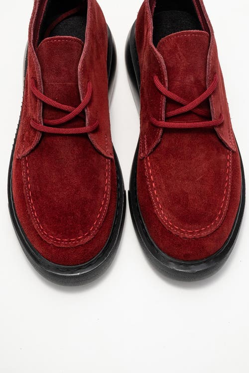 Forever & Always Shoes Lilya Leather Chukka Boot In Burgundy