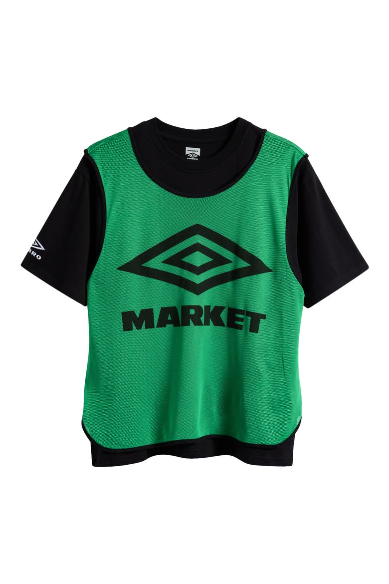 Logo Graphic Scrimmage Jersey, Alternate, color, BLACK BEAUTY/ CLASSIC GREEN