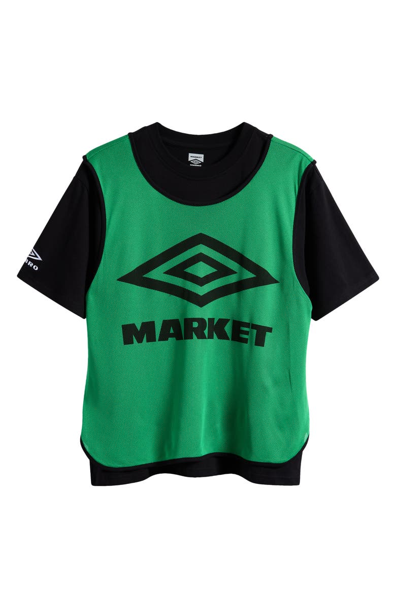 MARKET Logo Graphic Scrimmage Jersey, Alternate, color, Black Beauty/ Classic Green