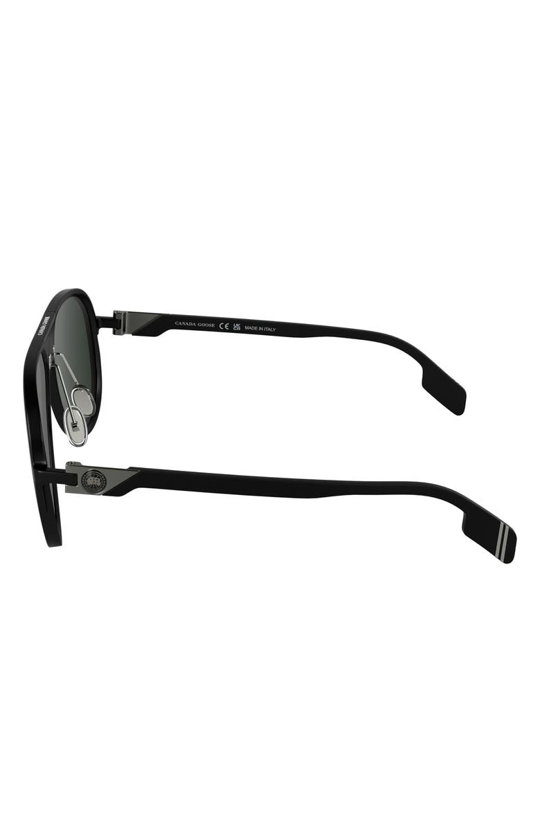 Canada Goose 60mm Aviator Sunglasses, Alternate, color, Matte Black