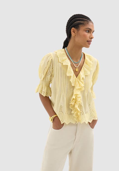 Koa Cotton Broderie Blouse