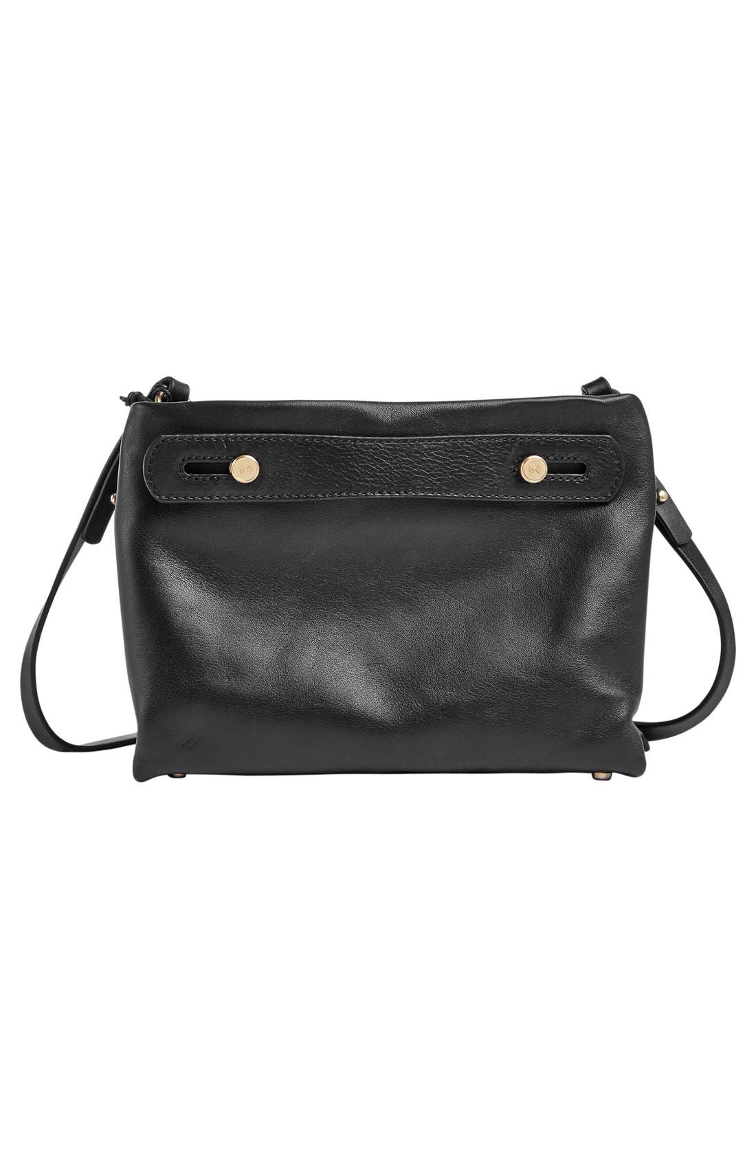 Skagen 'Mini Mikkeline' Leather Crossbody Bag, Alternate, color, 