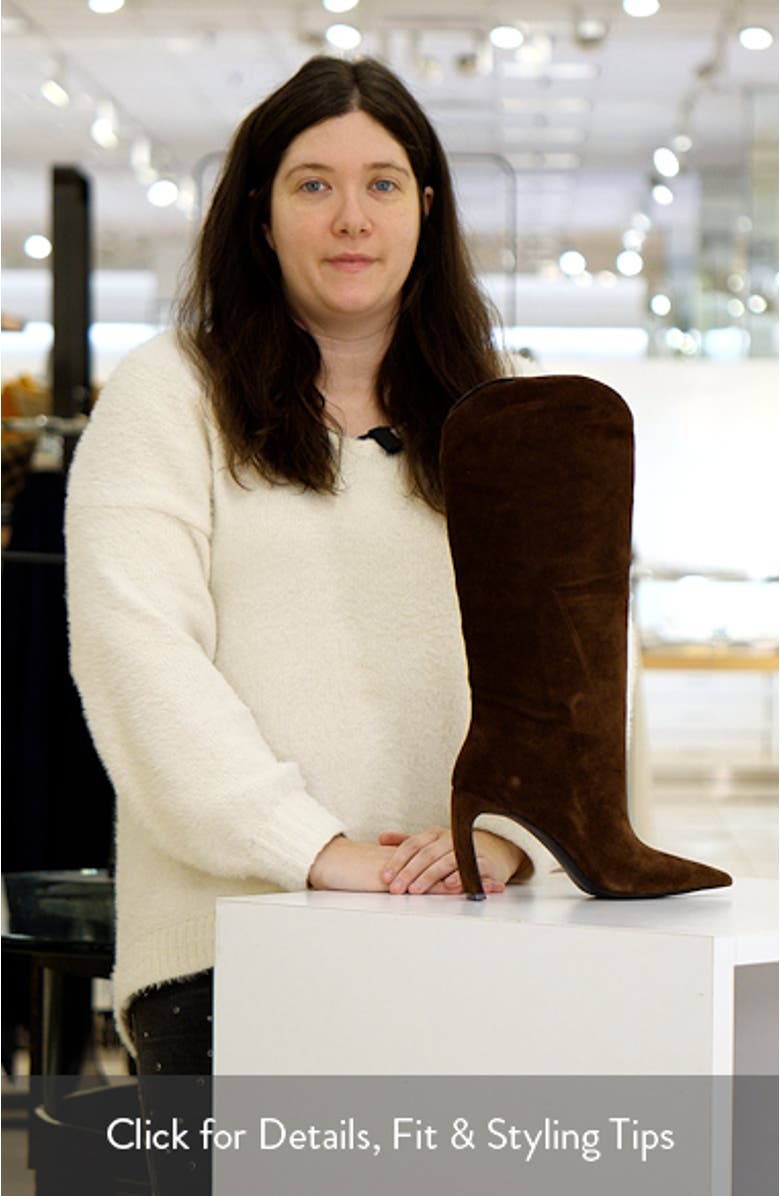 Pinpoint Pointed Toe Knee High Boot, sales video thumbnail