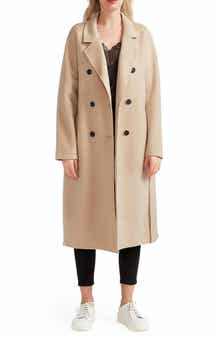 Belle & Bloom Boss Girl Double Breasted Wool Blend Coat