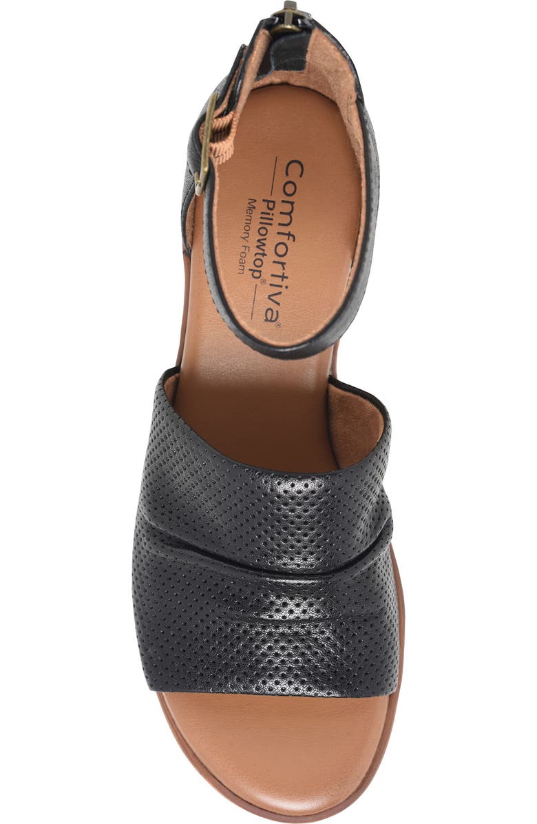 Comfortiva Newnan Ankle Strap Sandal, Alternate, color, Black