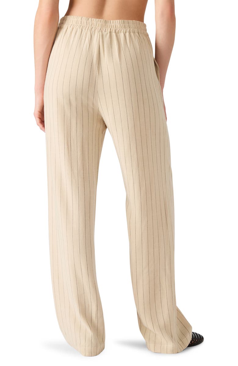 Steve Madden Venetia Stripe Cotton Blend Pull-On Pants, Alternate, color, 