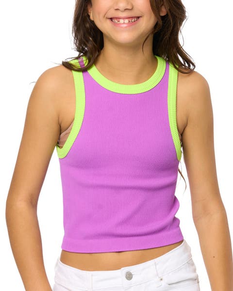 Contrast trim sleeveless top