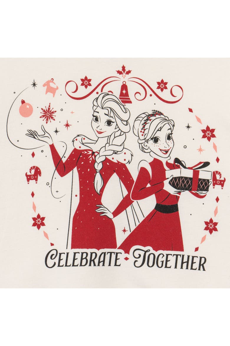 Frozen Holiday 2-Piece Fleece Sweatshirt and Pants Set, Alternate, color, Elsa Anna Red