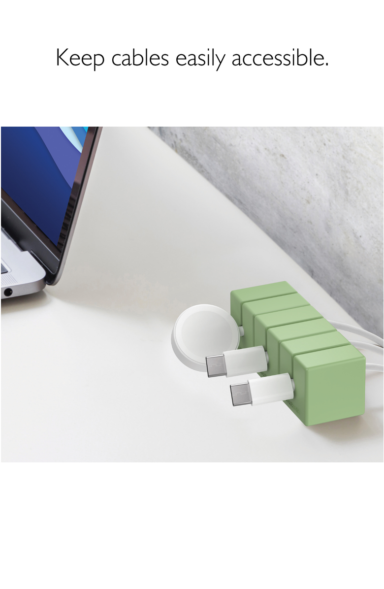 Function101 Cable Blocks - Magnetic Cable Organizers, Alternate, color, Green
