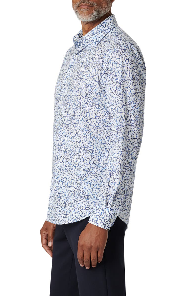 Bugatchi Julian Abstract Stretch Cotton Button-Up Shirt, Alternate, color, 
