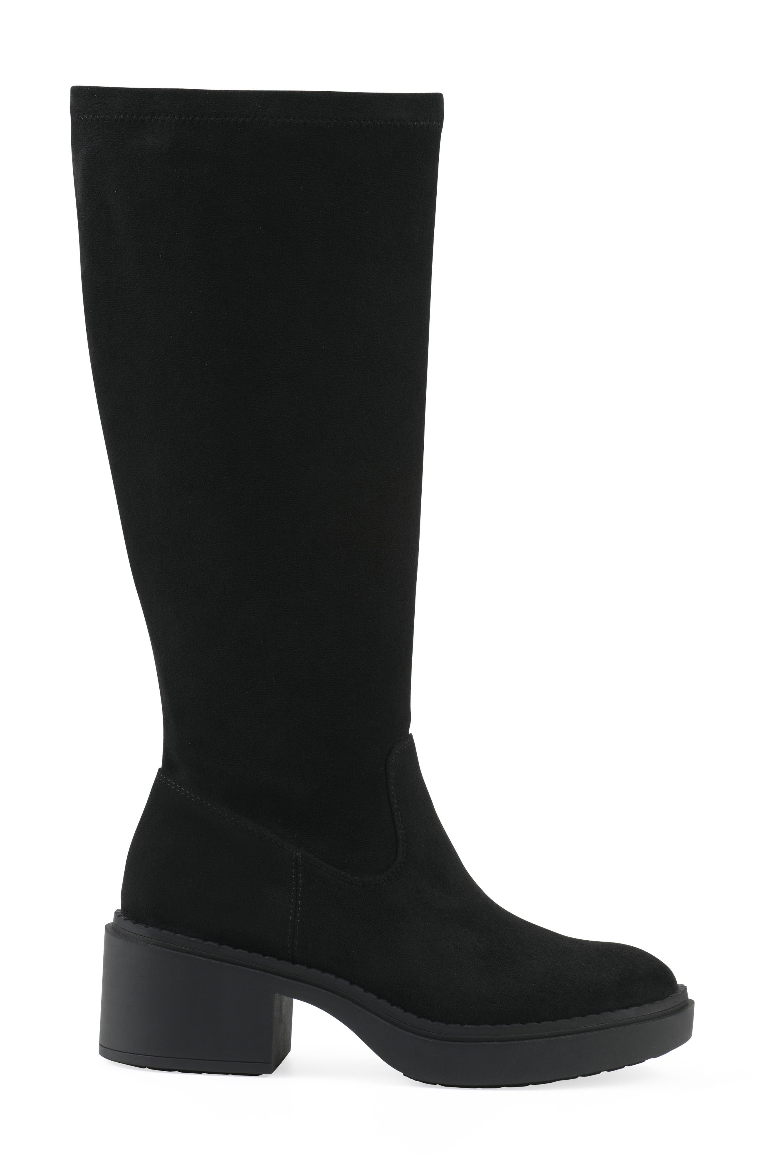 White Mountain Footwear Marcella Knee High Boot, Alternate, color, Black/ Fabric