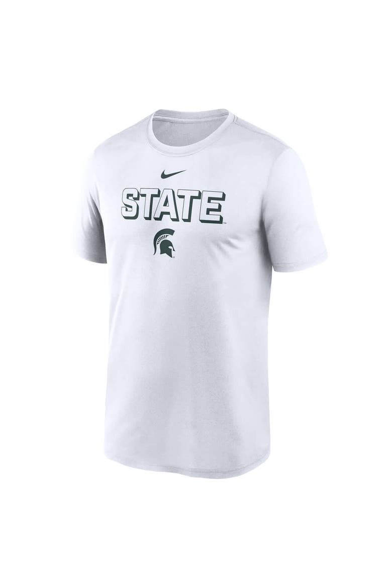 Men's Nike White Michigan State Spartans 2025 Sideline Legend Performance T-Shirt, Alternate, color, White