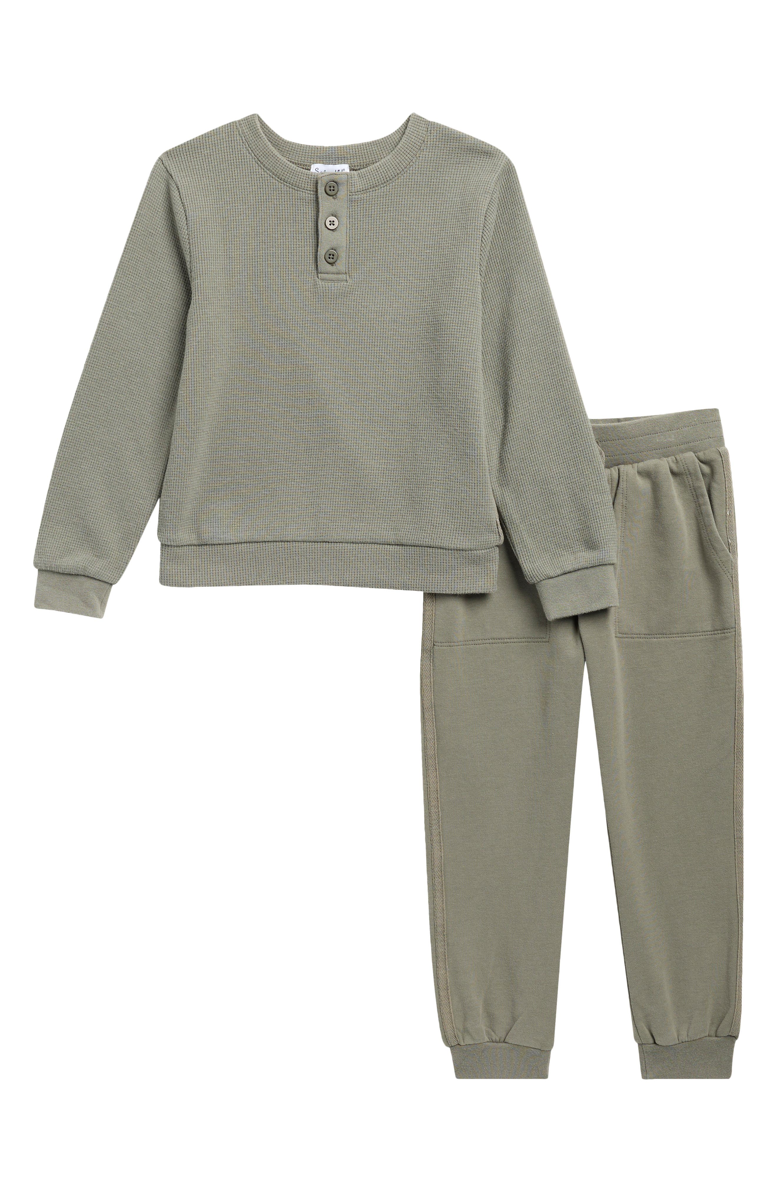 Kids' Adventure Thermal Henley & Joggers Set