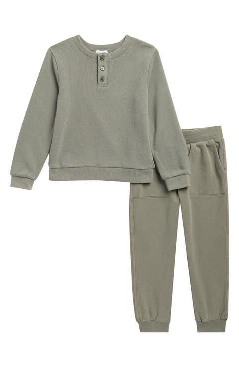 Kids' Adventure Thermal Henley & Joggers Set