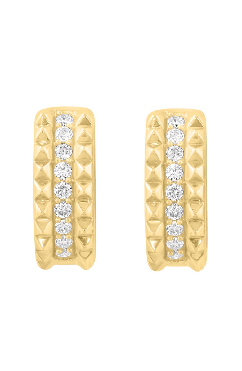 EFFY Lab-Grown Diamond Huggie Hoop Earrings, Alternate, color, Gold