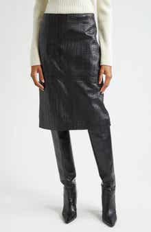 Róhe Leather Pencil Skirt