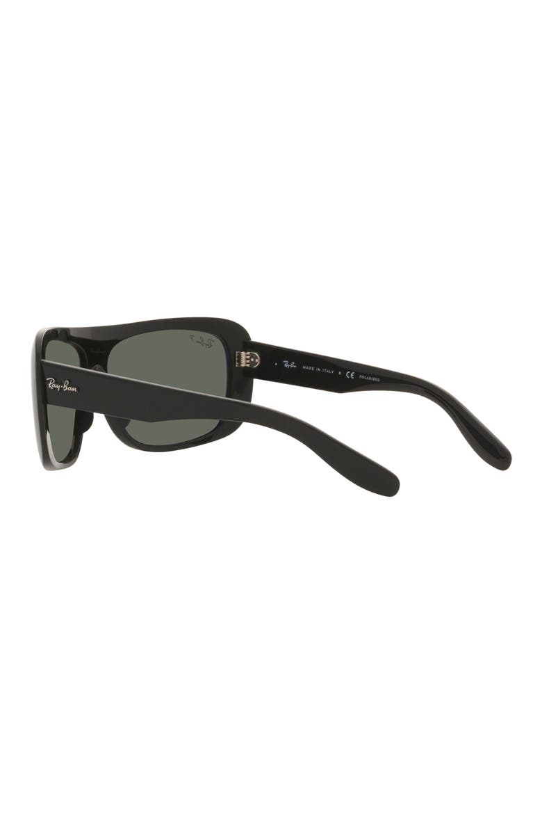 61mm Pillow Polarized Sunglasses, Alternate, color, BLACK