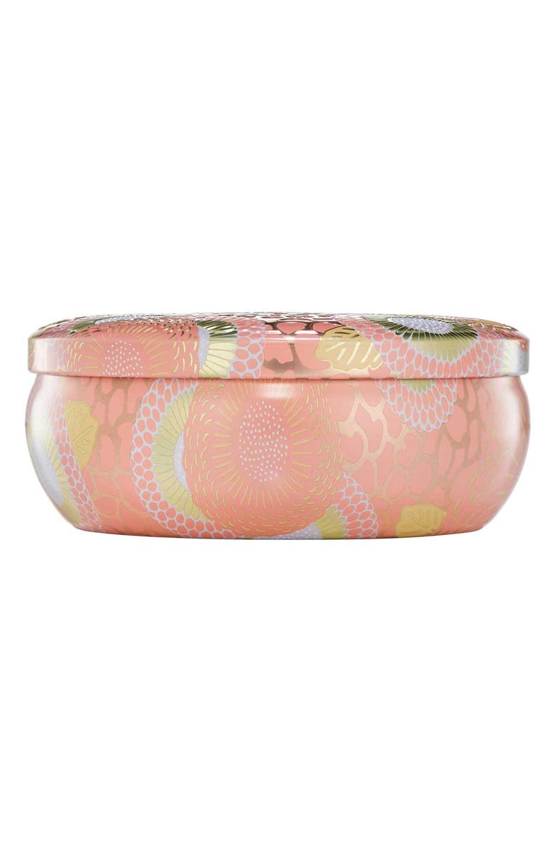 Voluspa Kalahari Watermelon 3-Wick Tin Candle, Main, color, Watermelon