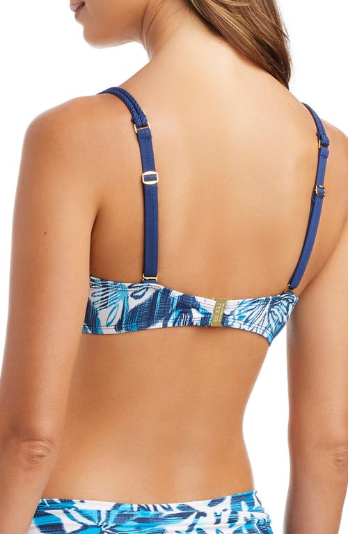 Bleu Rod Beattie Rod Beattie Ring Draped Underwire Bikini Top In Blue