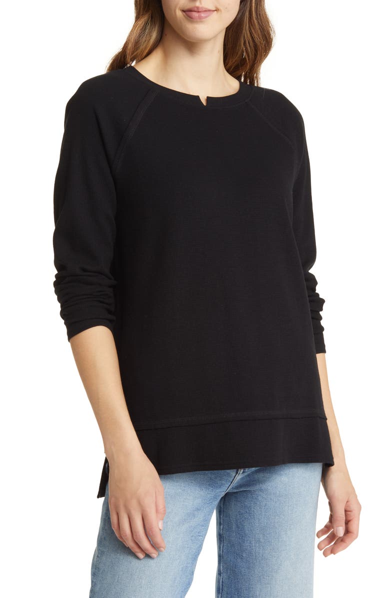 Caslon<sup>®</sup> Split Neck Thermal Top, Main, color, 