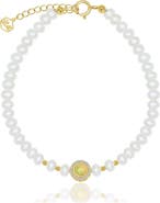 LA MENO Freshwater Pearl & Opal Bracelet