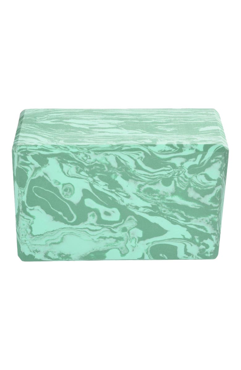 Hugger Mugger 4 in. Marbled Foam Yoga Block, Alternate, color, Sea Green