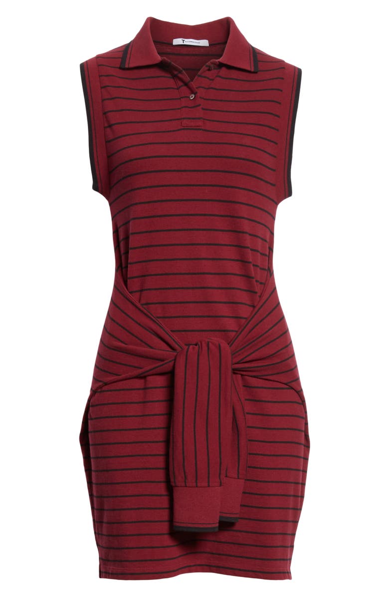alexanderwang.t Tie Waist Polo Dress, Alternate, color, 