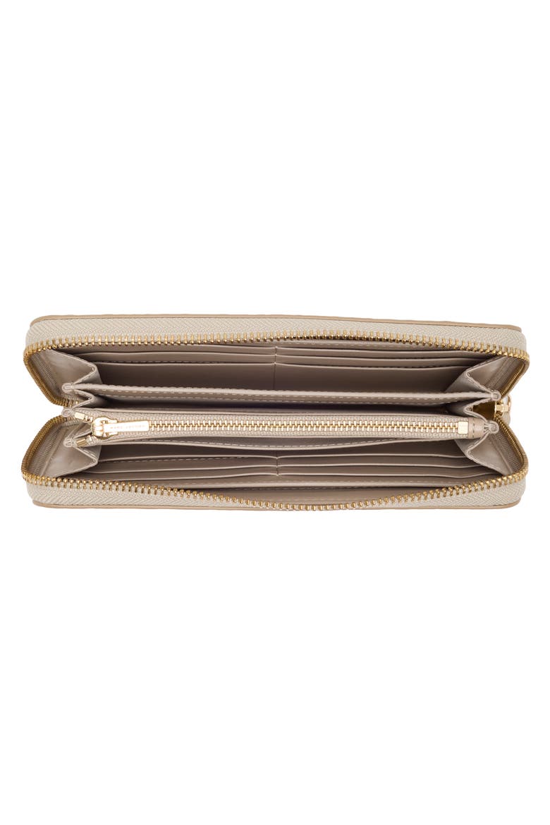 The Leather Continental Wallet, Alternate, color, KHAKI