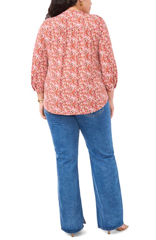 VINCE CAMUTO VINCE CAMUTO RUMPLE V-NECK LONG SLEEVE TOP