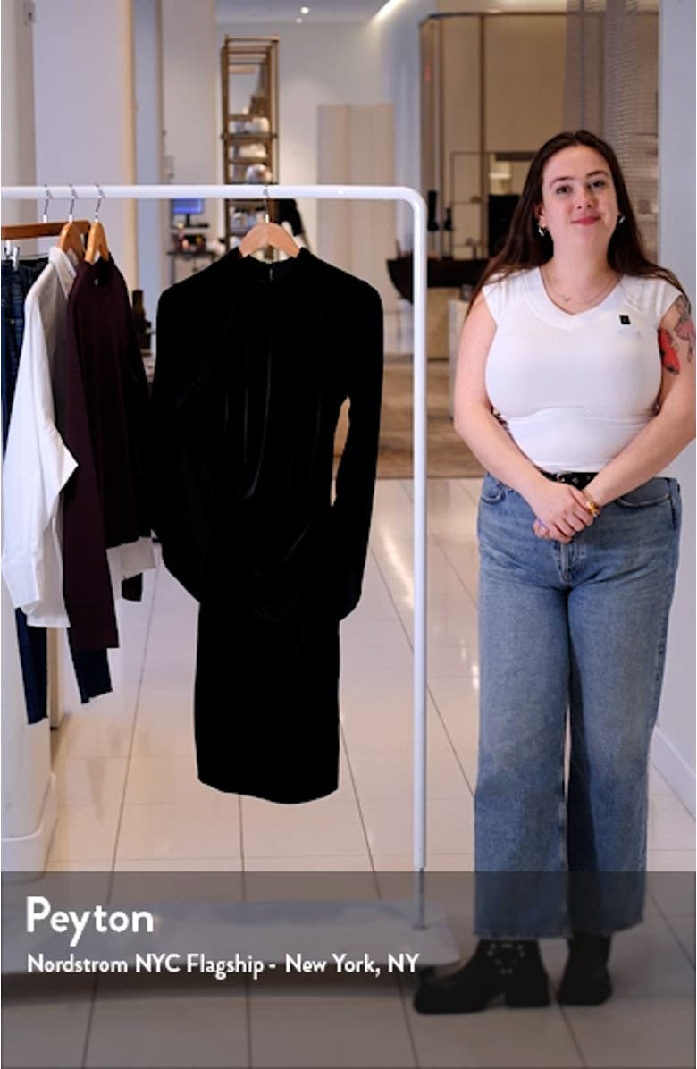 Cutout Capelet Velvet Cocktail Dress, sales video thumbnail