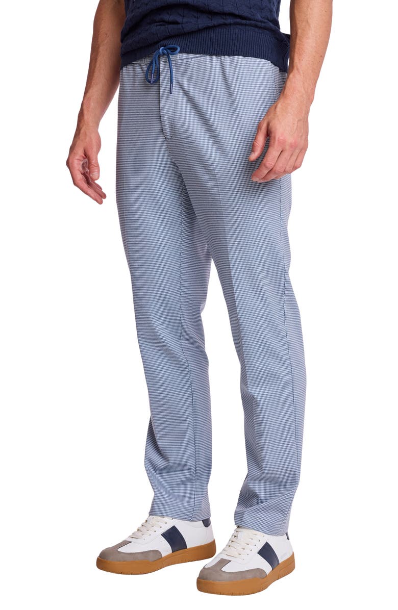PAISLEY & GRAY Chester Slim Fit Drawstring Pants, Alternate, color, Navy Knit Houndstooth
