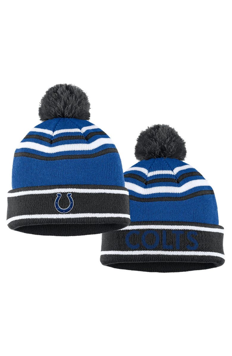 WEAR by Erin Andrews Women's WEAR by Erin Andrews Royal Indianapolis Colts Colorblock Cuffed Knit Hat with Pom and Scarf Set, Alternate, color, Royal
