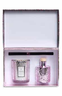 Voluspa Japanese Plum Bloom Candle & Oil Diffuser Set