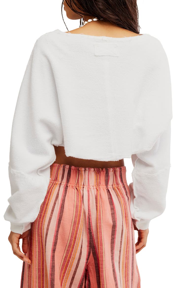 To the East Crop Sweatshirt, Alternate, color, CLEAN IVORY