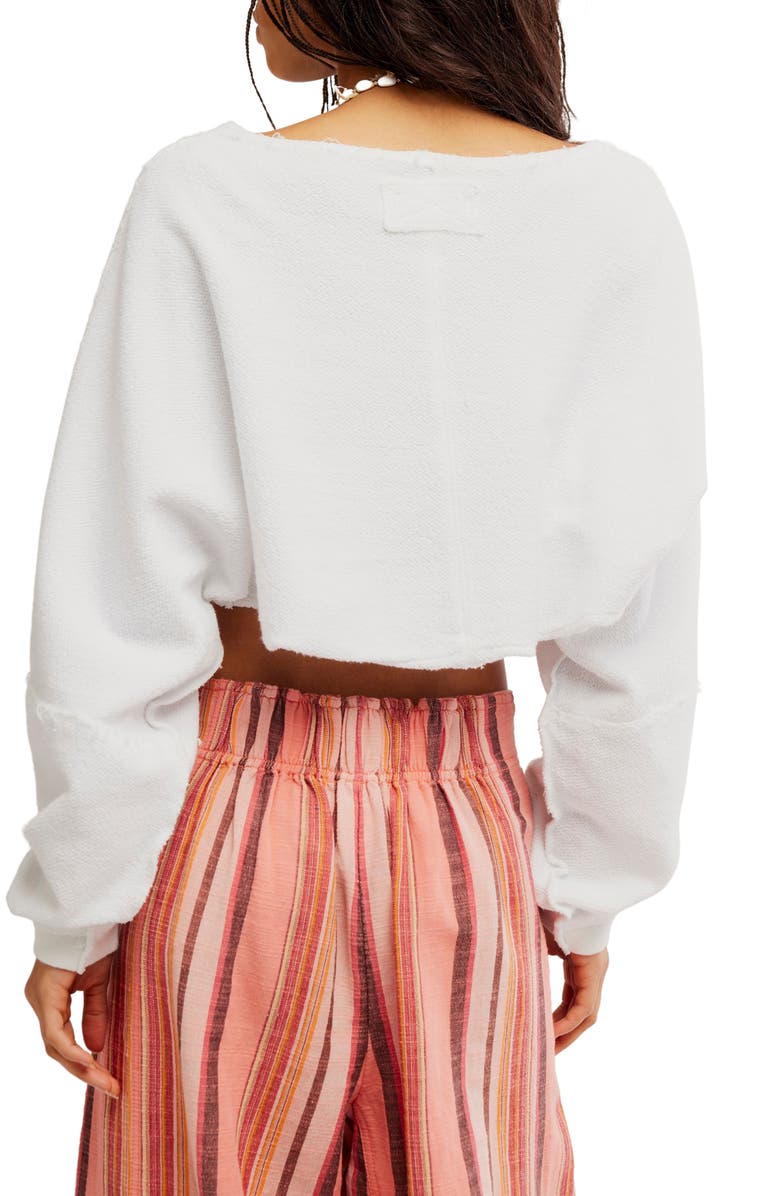 Free People To the East Crop Sweatshirt, Alternate, color,