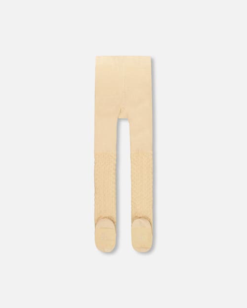 Deux Par Deux Knit Tights In Brown