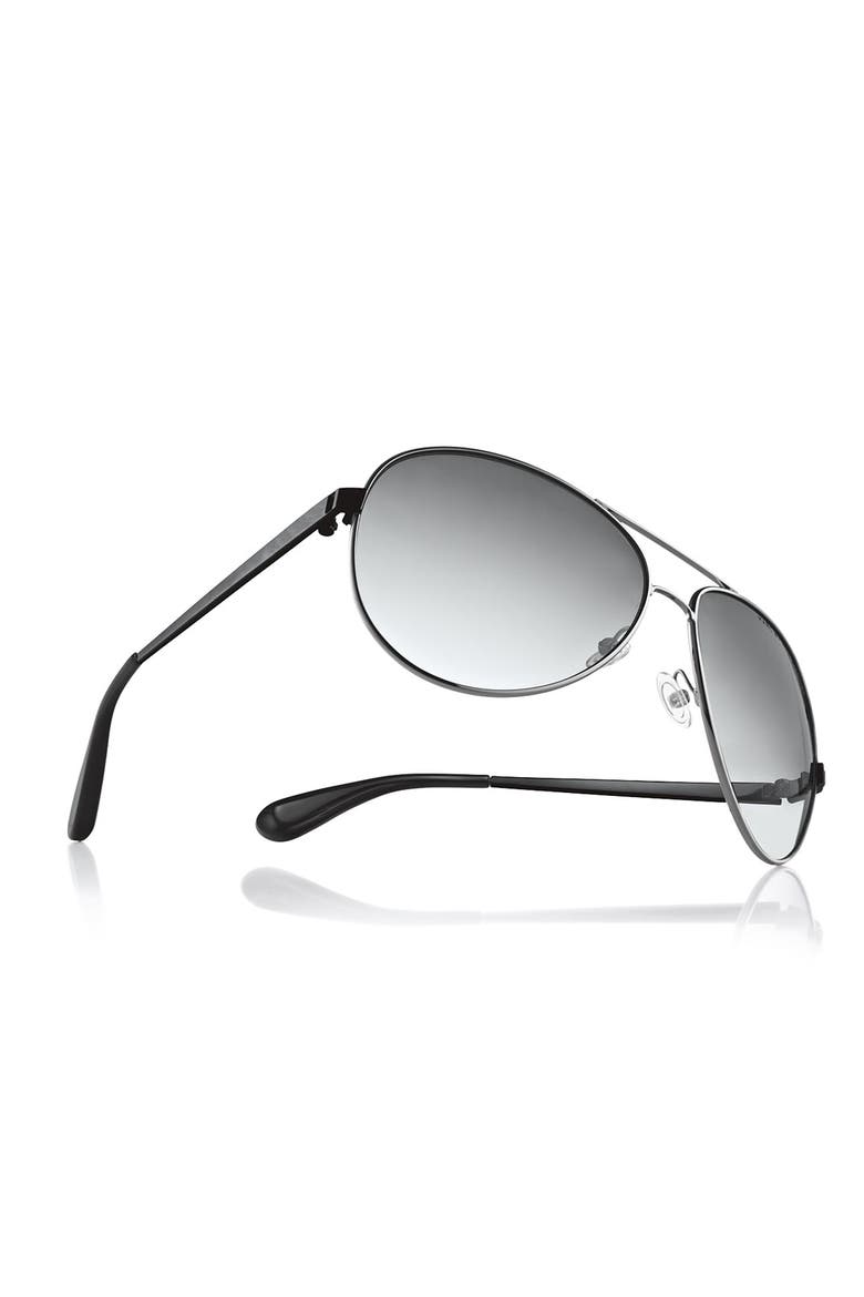 60mm Metal Aviator Sunglasses, Alternate, color, GOLD MIRROR