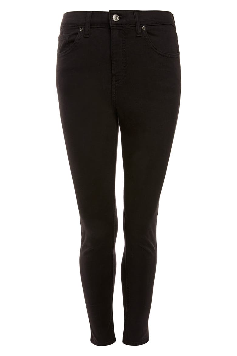 Jamie High Waist Ankle Grazer Skinny Jeans, Main, color, BLACK