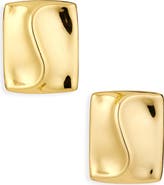 ARGENTO VIVO Wavy Rectangle Bar Stud Earrings