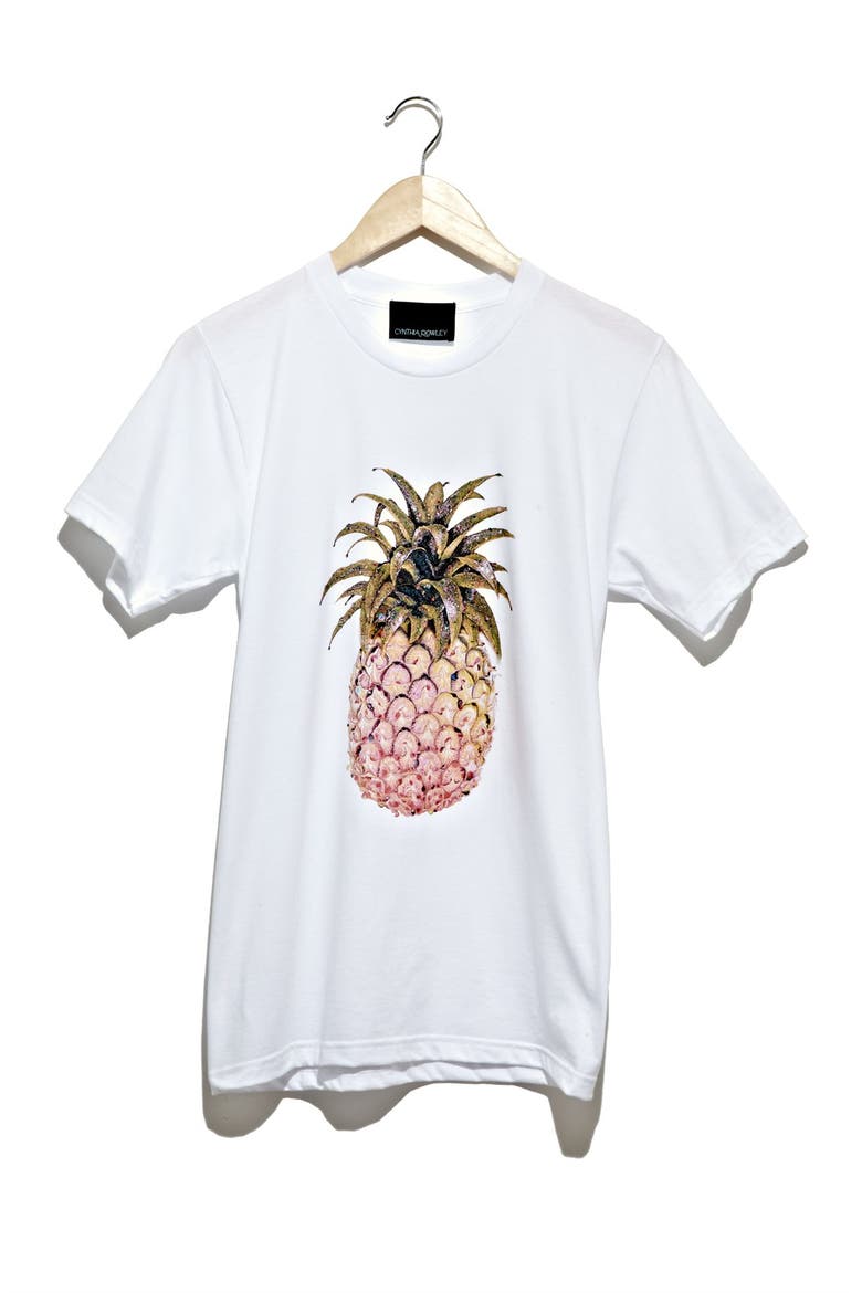 'Pineapple' Tee, Main, color, WHITE
