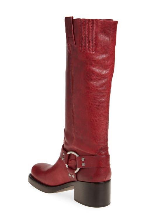 Jeffrey Campbell Reflect Knee High Boot In Red Silver