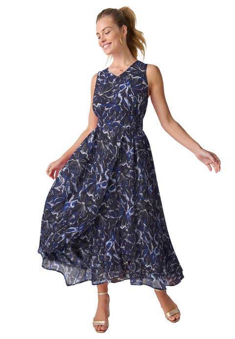 Georgette Flyaway Maxi Dress (Plus)