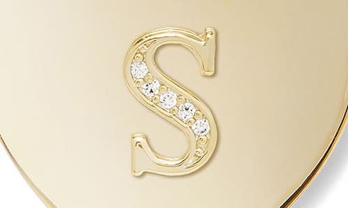 Melinda Maria Love Letters Initial Heart Medallion Necklace In Gold S